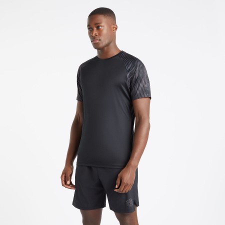 Black Men's Umbro Pro Training Graphic Sleeve Jersey Jersey | CA-51243