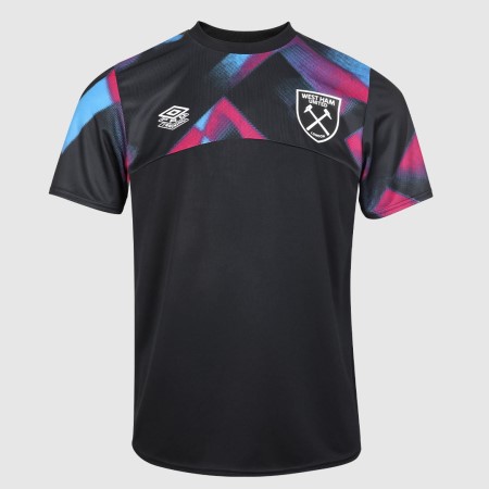 Black / Purple Umbro Football West Ham Utd 22/23 Warm Up Jersey Jersey | CA-05843