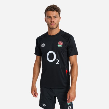 Black / Red / Dark Purple Umbro Teamwear - Umbro England Rugby Football 22/23 Gym Tee T Shirts | CA-22899