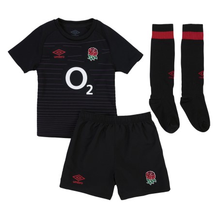 Black / Red Umbro Teamwear - Umbro England Rugby Football 22/23 Alternate Infant Kit Rugby | CA-73171