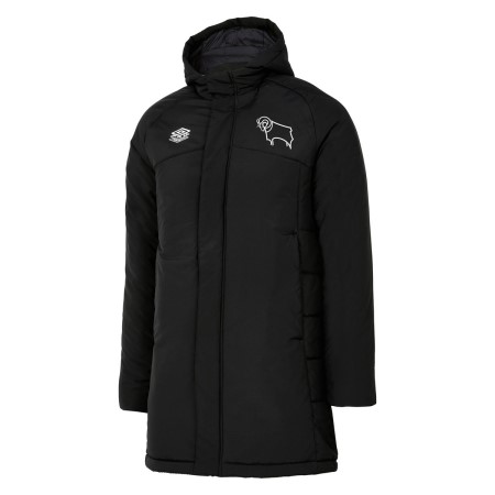 Black Umbro Football Derby County 22/23 Padded Jacket Football Jackets | CA-79985