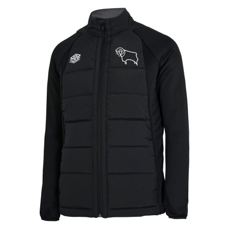 Black Umbro Football Derby County 22/23 Thermal Jacket Junior Football Jackets | CA-53240