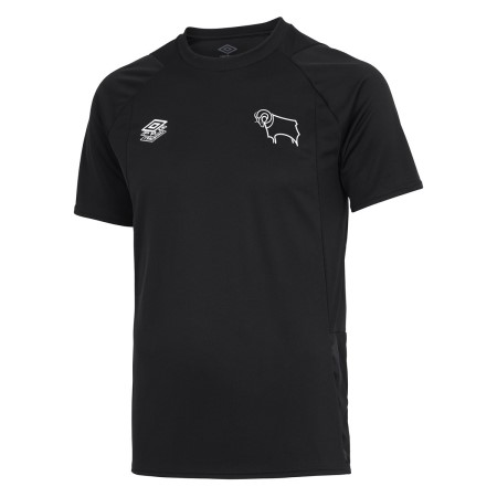 Black Umbro Football Derby County 22/23 Training Jersey Football Jersey | CA-49811