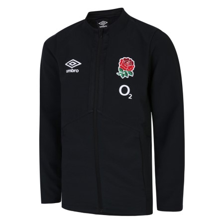 Black Umbro Teamwear - Umbro England Rugby Football 22/23 Anthem Jacket Junior Jackets | CA-81994