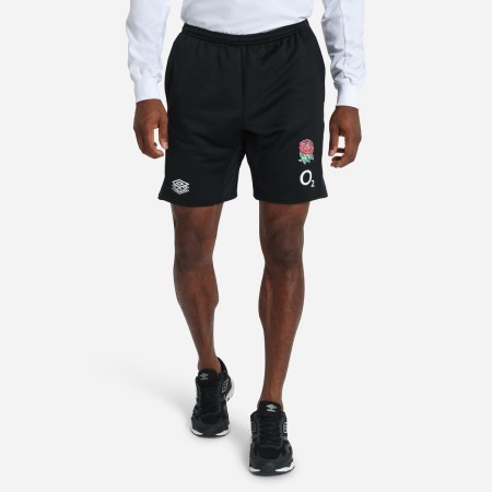 Black Umbro Teamwear - Umbro England Rugby Football 22/23 Long Knit Short Shorts | CA-55328