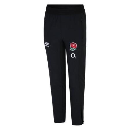 Black Umbro Teamwear - Umbro England Rugby Football 22/23 Presentation Pant Junior Trousers | CA-29925