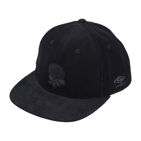 Black Umbro Teamwear - Umbro England Rugby Football 22/23 Snapback Cord Cap Hats | CA-59585