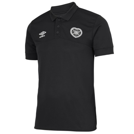 Black Umbro Football Heart Of Midlothian F.c. 22/23 Poly Polo Polos | CA-08500