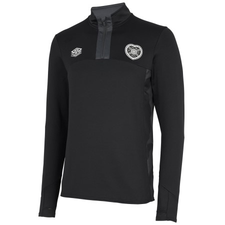 Black Umbro Football Heart Of Midlothian F.c. 22/23 Quarter Zip Top Junior Long Sleeve Tops | CA-32230