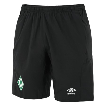 Black Umbro Teamwear - Umbro Werder Bremen Football 22/23 Long Woven Short Football Shorts | CA-22417