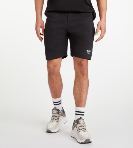 Black / White Men's Umbro Club Leisure Jog Short Shorts | CA-85419