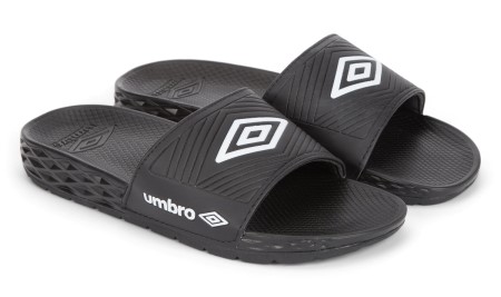 Black / White Men's Umbro Equipe Recovery Slides Sliders | CA-73077