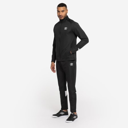 Black / White Men's Umbro Total Training Knitted Suit Suits | CA-45193