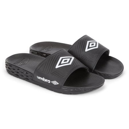 Black / White Women's Umbro Equipe Recovery Slides Sliders | CA-72545