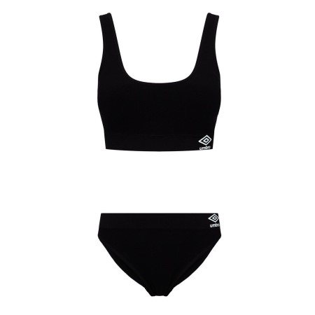 Black Women's Umbro Sam Seamless Bra And Brief Set Underwear | CA-72177