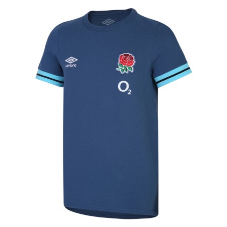 Blue / Black Umbro Teamwear - Umbro England Rugby Football 22/23 Presentation Tee Junior T Shirts | CA-05278