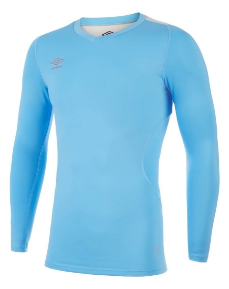 Blue Men's Umbro Elite V Neck Baselayer LS Baselayers | CA-16041