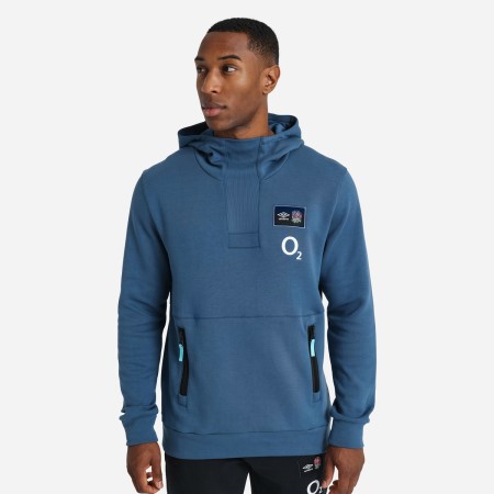 Blue Umbro Teamwear - Umbro England Rugby Football 22/23 Overhead Hoody Hoodies | CA-59273