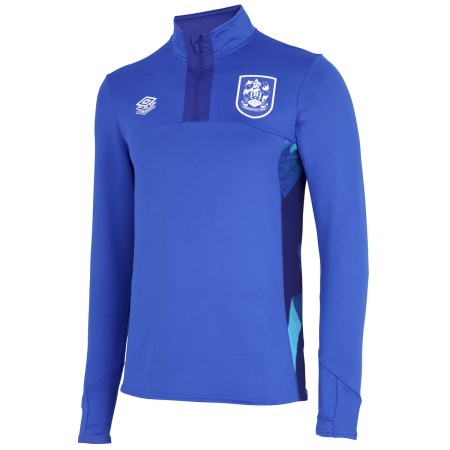 Blue Umbro Teamwear - Umbro Huddersfield Town Football 22/23 Quarter Zip Top Tops | CA-13351