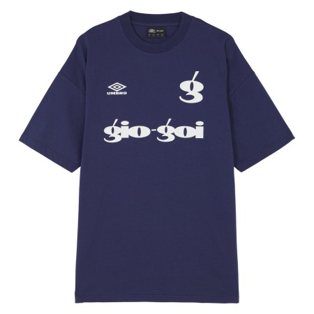 Blue / White Men's Umbro Gio Goi Logo Tee Tops | CA-65509