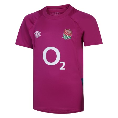 Burgundy / Blue / Black Umbro Teamwear - Umbro England Rugby Football 22/23 Gym Tee Junior T Shirts | CA-04956