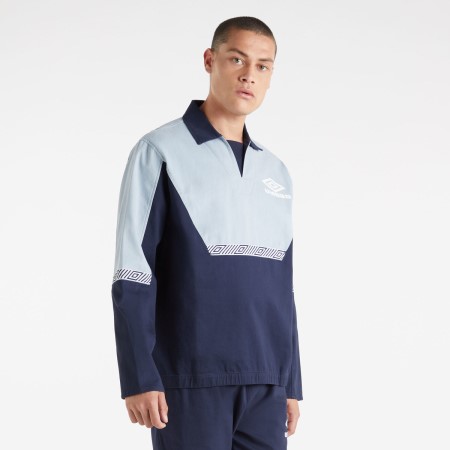 Dark Navy Men's Umbro Drill Training Top Tops | CA-19043