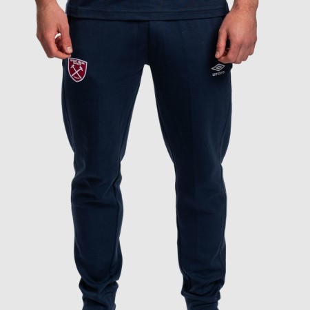 Dark Navy Umbro Football West Ham Utd 22/23 Travel Pant Trousers | CA-13724