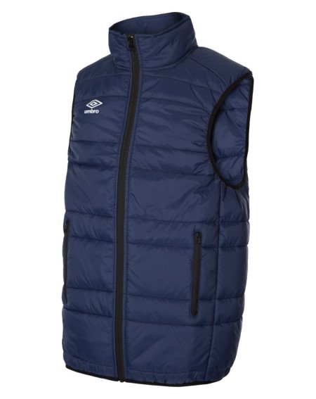 Dark Navy / White Kids' Umbro Club Essential Gilet Junior Jackets | CA-66868