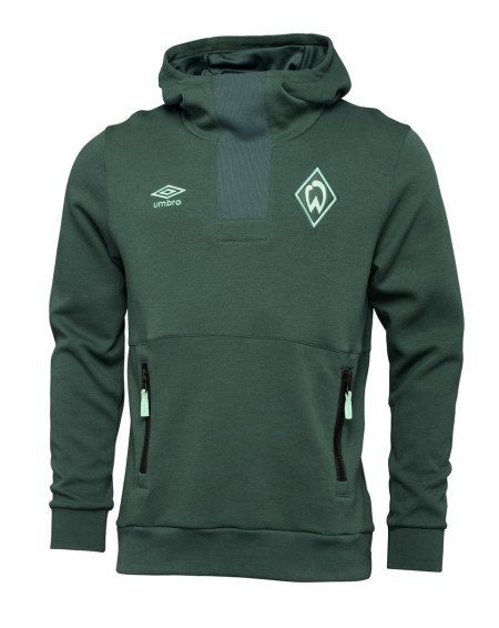 Green Umbro Teamwear - Umbro Werder Bremen Football 22/23 Travel Oh Hoody Football Hoodies | CA-20265