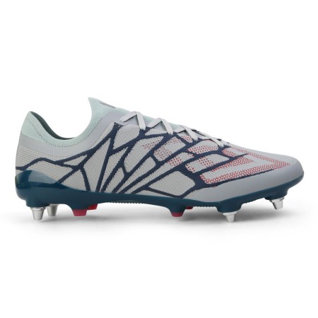 Grey / Green / Blue Coral Men's Umbro Velocita Alchemist Pro SG Football Boots | CA-81038