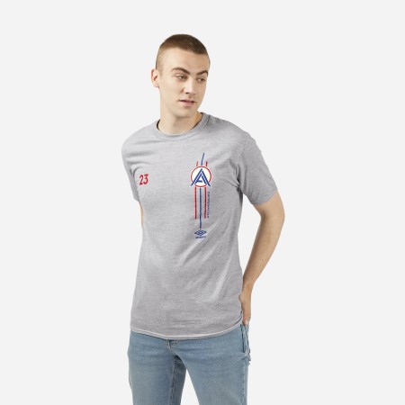 Grey Umbro Football Alex Albon - Double Chest Call Out - Williams Racing Tee T Shirts | CA-72363