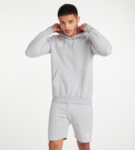 Grey / White Men's Umbro Club Leisure Hoody Hoodies | CA-14749