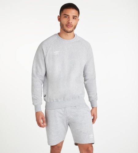 Grey / White Men's Umbro Club Leisure Sweat Sweatshirts | CA-71123