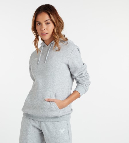 Grey / White Women's Umbro Club Leisure Hoody Hoodies | CA-19573