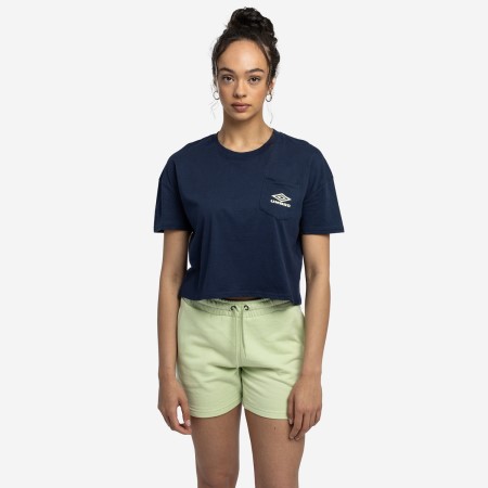 Indigo Women's Umbro Diamond Crop Tee Crop Tops | CA-28567