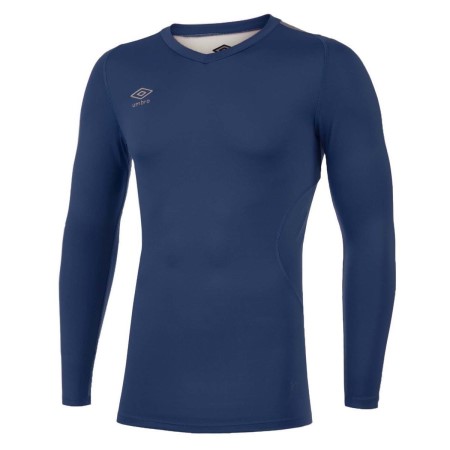 Navy Men's Umbro Elite V Neck Baselayer LS Baselayers | CA-38868