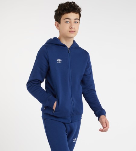 Navy / White Kids' Umbro Club Leisure ZT Hoodie Junior Hoodies | CA-51531