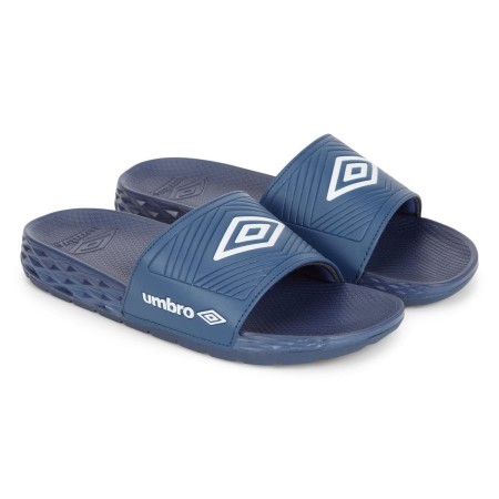 Navy / White Men's Umbro Equipe Recovery Slides Sliders | CA-09580