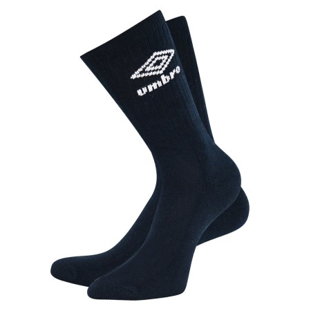 Navy / White Men's Umbro Sports Sock 3 Pack Socks | CA-74362