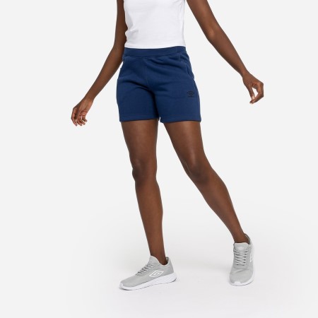 Navy Women's Umbro Pro Fleece Elite Short Shorts | CA-06231