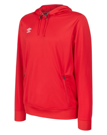 Red Kids' Umbro Club Essential Poly Hood Junior Sweaters | CA-49167