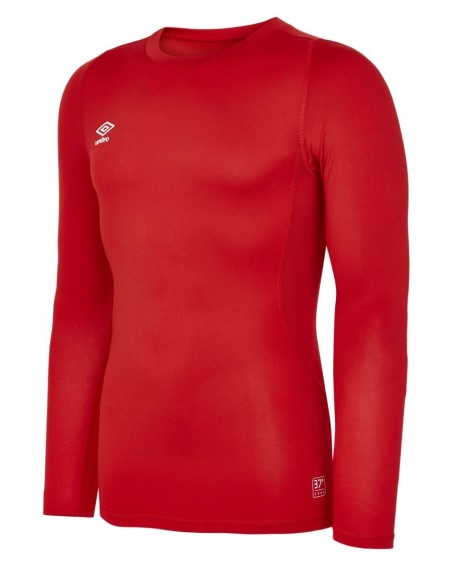 Red Men's Umbro Core LS Crew Baselayer Baselayers | CA-44203