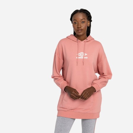 Rose / White Women's Umbro Diamond Oversized Oh Hood Hoodies | CA-33259