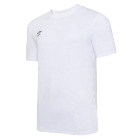 White / Black Kids' Umbro Club Leisure Crew Tee T Shirts | CA-85609