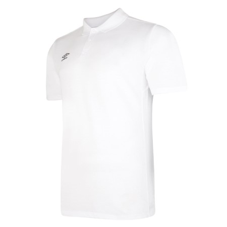 White / Black Kids' Umbro Essential Polo Junior Polos | CA-83692