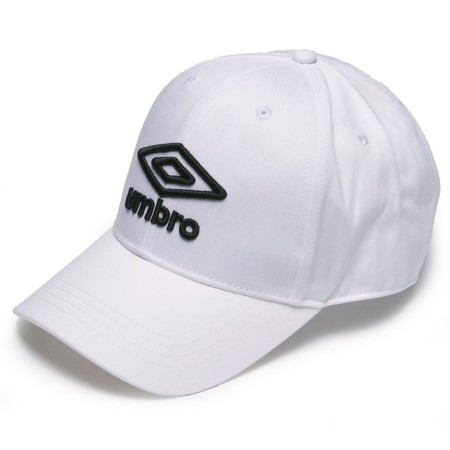 White / Black Kids' Umbro Logo Cap Hats | CA-58397