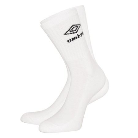 White / Black Men's Umbro Sports Sock 3 Pack Socks | CA-39699