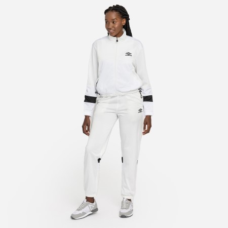 White / Black Women's Umbro Diamond Style Alliance Poly Tracksuit Tracksuits | CA-63977