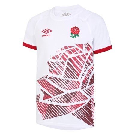 White / Red Umbro Teamwear - Umbro England Rugby Football 22/23 7S Home Replica Jersey Junior Jersey | CA-47392