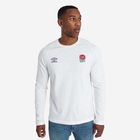 White Umbro Teamwear - Umbro England Rugby Football Classic Raglan Tee T Shirts | CA-77256